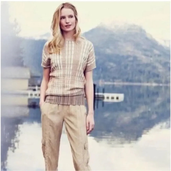 Anthropologie MOTH Nessa Pullover Textured Wool Blend Top Large - Picture 3 of 6